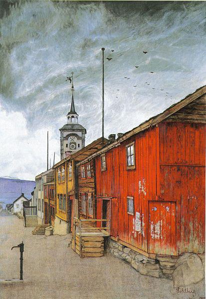 Harald Sohlberg Fra Roros Norge oil painting art